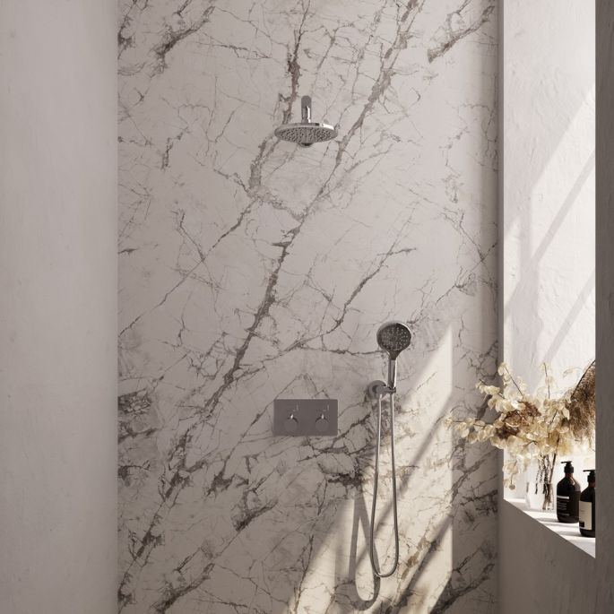 Brauer Edition 5-CE-166 thermostatic concealed rain shower with push buttons SET 55 chrome