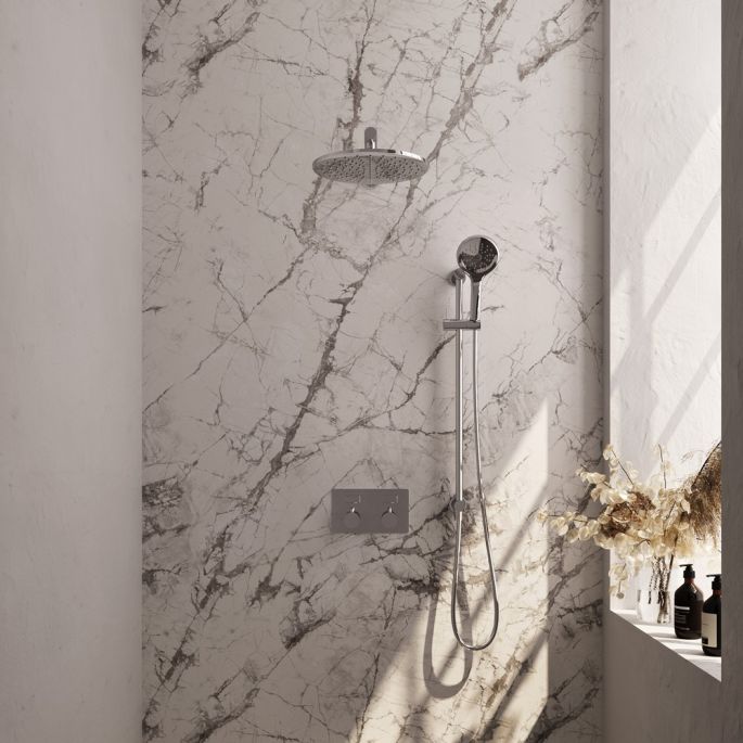 Brauer Edition 5-CE-179 thermostatic concealed rain shower with push buttons SET 68 chrome