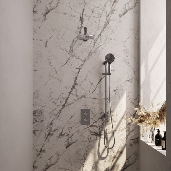 Brauer Edition 5-NG-070 thermostatic concealed rain shower 3-way diverter SET 43 stainless steel brushed PVD