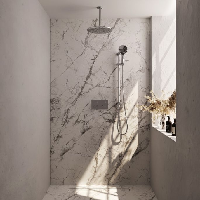 Brauer Carving 5-CE-207 thermostatic concealed rain shower with push buttons SET 72 chrome