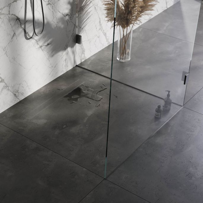 Brauer DR-MRF80NG douchegoot met multifunctioneel rooster en flens 7 x 80cm RVS geborsteld
