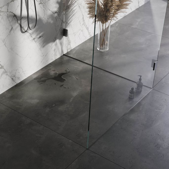 Brauer DR-MRFW50NG douchegoot met multifunctioneel rooster en flens voor wandmontage 7 x 50cm RVS geborsteld