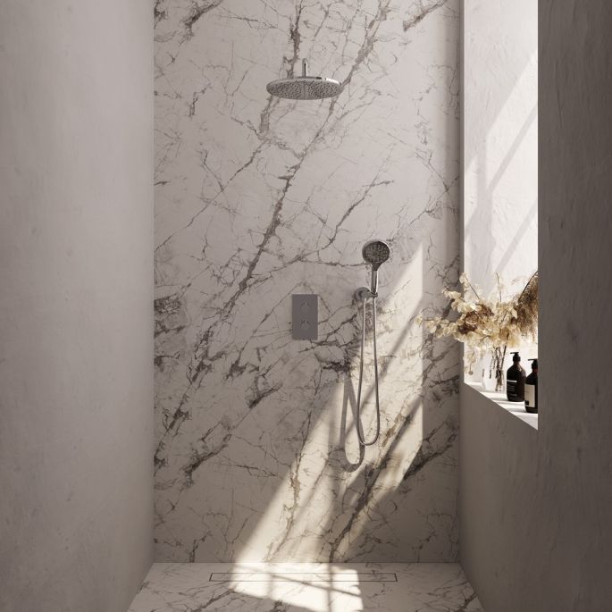 Brauer Edition 5-CE-057 thermostatic concealed rain shower 3-way diverter SET 34 chrome