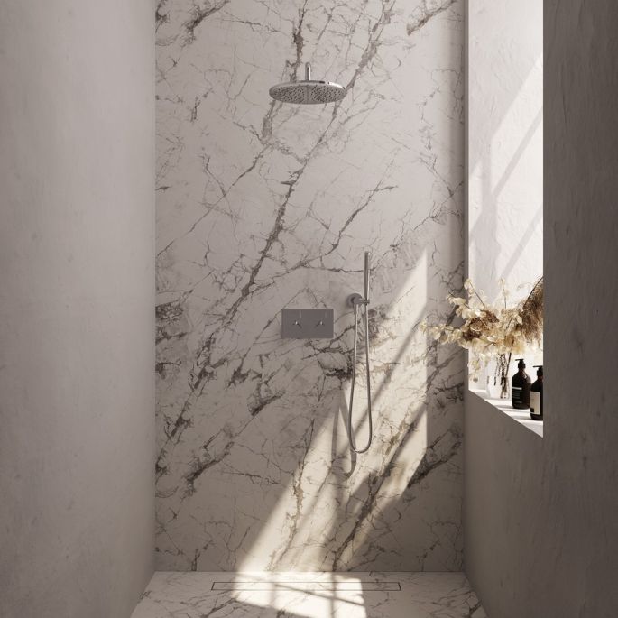 Brauer Edition 5-CE-163 thermostatic concealed rain shower with push buttons SET 52 chrome