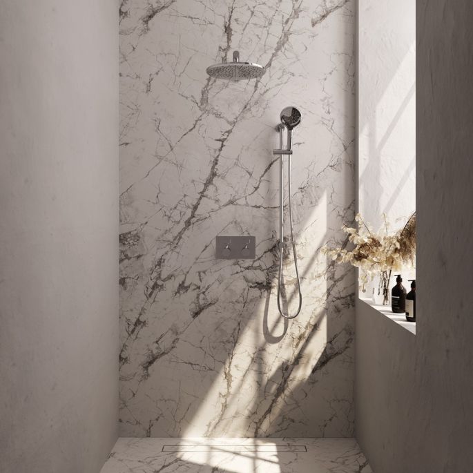 Brauer Edition 5-CE-179 thermostatic concealed rain shower with push buttons SET 68 chrome