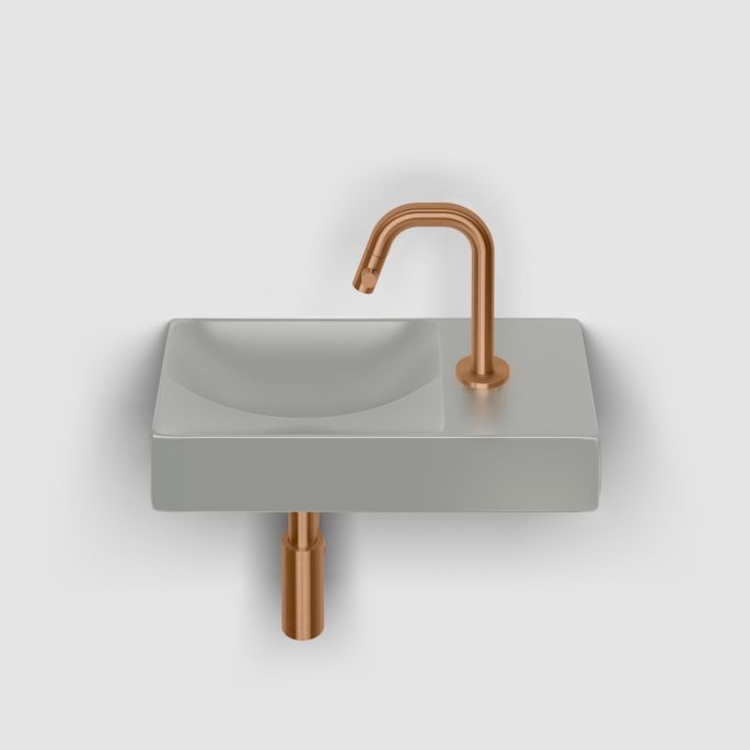 Clou Vale CL033216101R fountain 38x19cm with tap hole right matt gray ceramic
