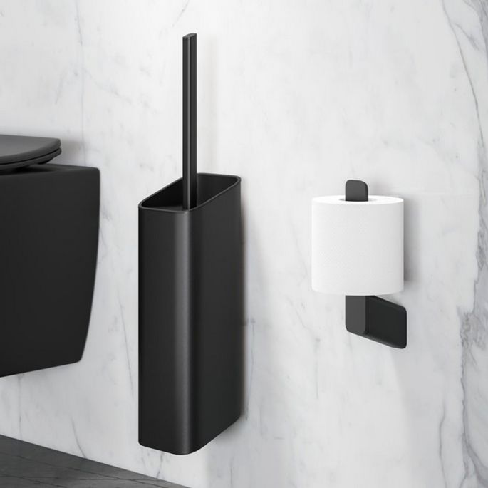 Geesa Shift Black 919911-06-06 Toilettenbürste mit Halter für Wandmontage mattschwarz