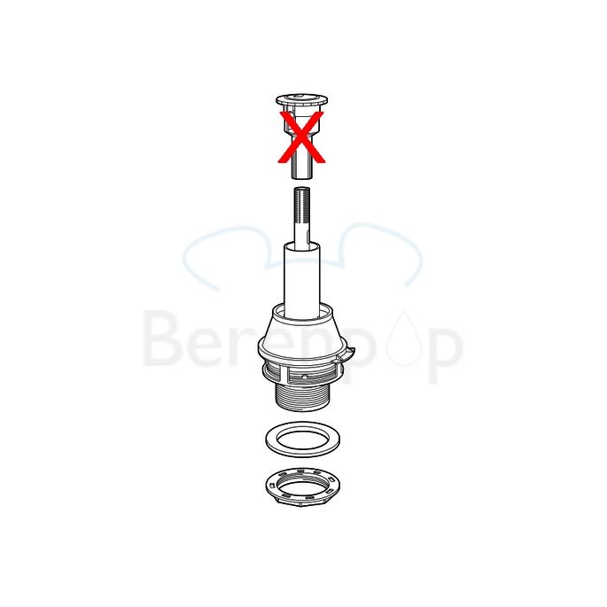 Sphinx S8H706000 uitstroommechanisme 14S (65/215 kort), zonder reservoirknop (OUTLET)