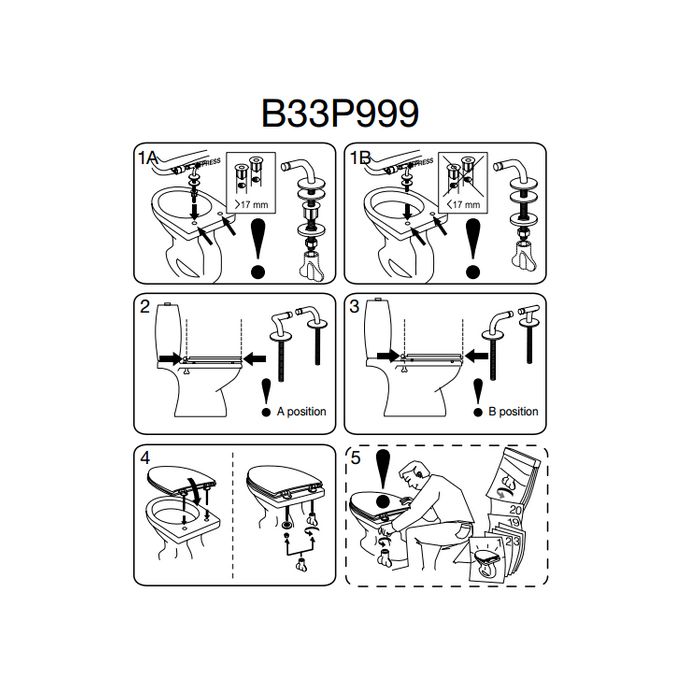 Pressalit Magnum 104000-B33999 toiletzitting met deksel wit