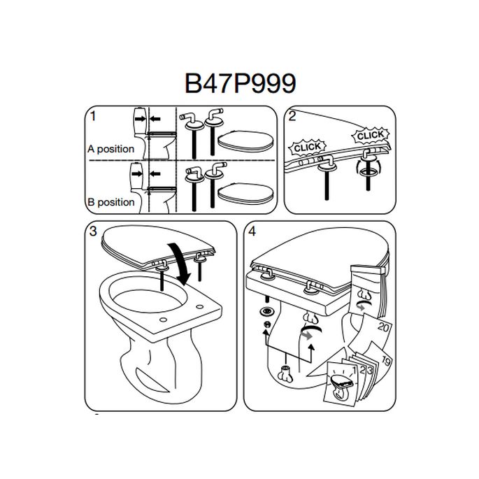 Pressalit Dania 982000-B47999 WC-Sitze mit Deckel weiß