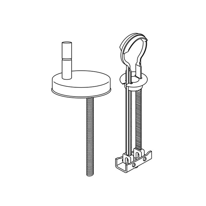 Pressalit BL6999 Concordia - Scandinavia Plus - Sway D - Sway Uni set of adjustable hinges softclose lift-off chrome