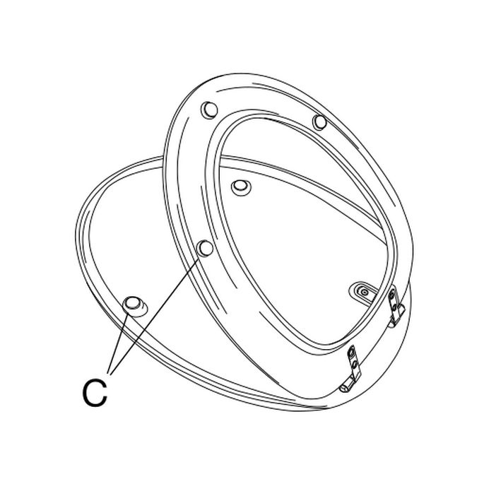 Villeroy en Boch Amadea 88100161 set of fixed hinges chrome