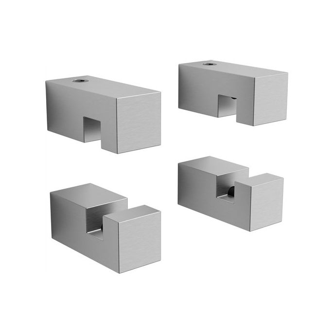 Clou Hold Me CL080100241 Spiegelklammern (4 Stück) Edelstahl gebürstet