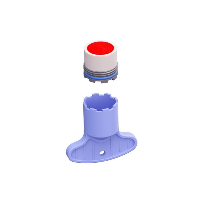 Clou CL10606061 perlator t.b.v. Kaldur, InBe en Xo koudwater- en wastafelmengkranen, met sleuteltje