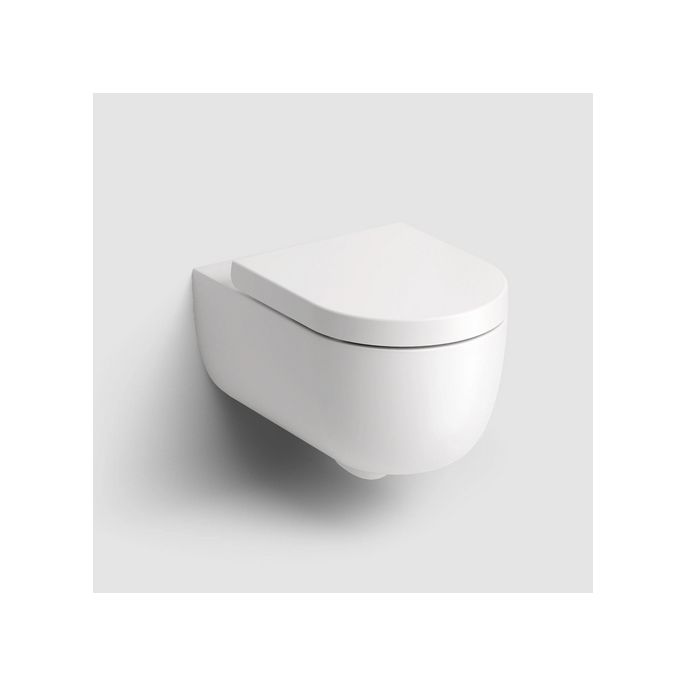 Clou Hammock CL040106020 Rimless 56cm wandtoilet met toiletzitting mat wit