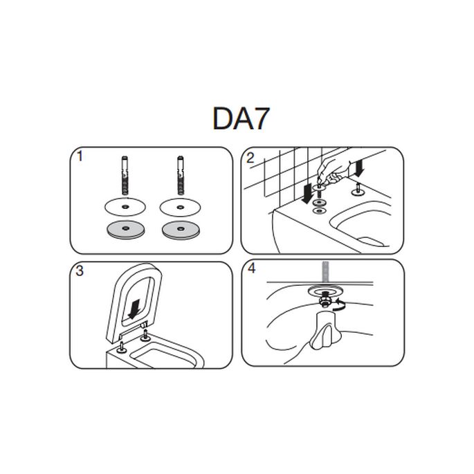 Pressalit DA7999 320-300+ set of fixed hinges chrome