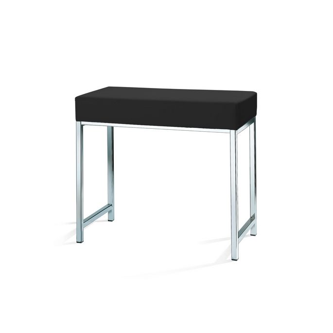 Decor Walther 0503205 DW 66 seat bench chrome/ faux leather black