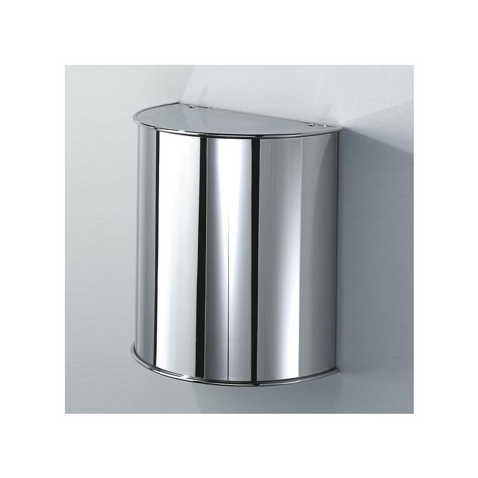 Decor Walther 0602800 DW 31 afvalbak met deksel wandmodel 23,5x21,5x12,5cm chroom