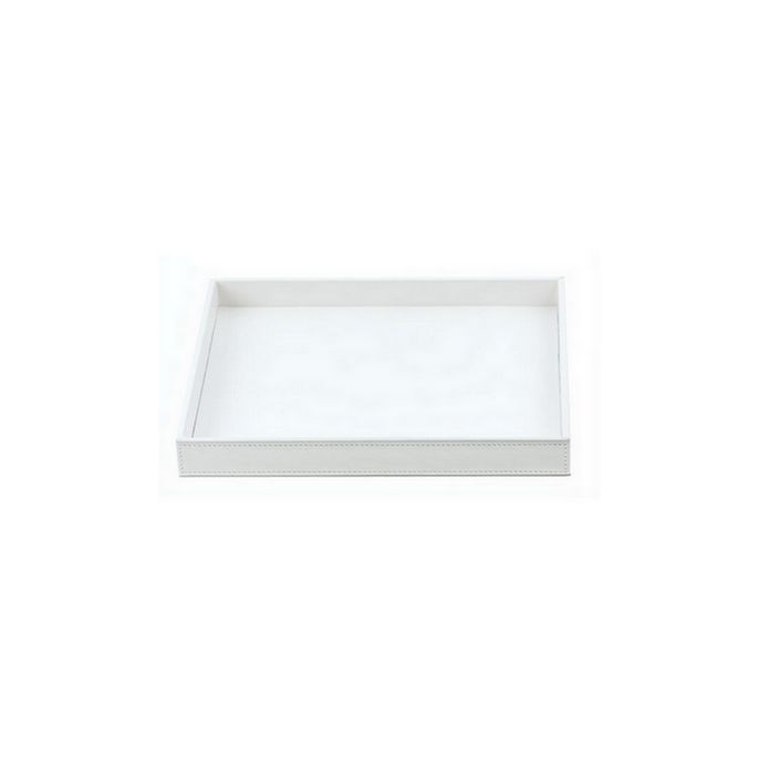 Decor Walther Brownie 0932550 BROWNIE TAB R bowl/ tray faux leather white