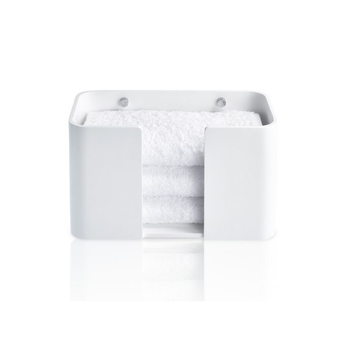 Decor Walther 0974255 Stone WPTB houder voor gastendoekjes of papieren doekjes wit/ RVS geborsteld