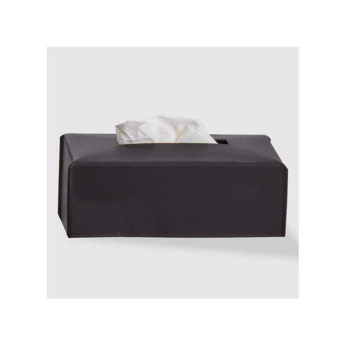 Decor Walther Nappa 0938090 NAPPA KB tissuehouder echt leer zwartbruin