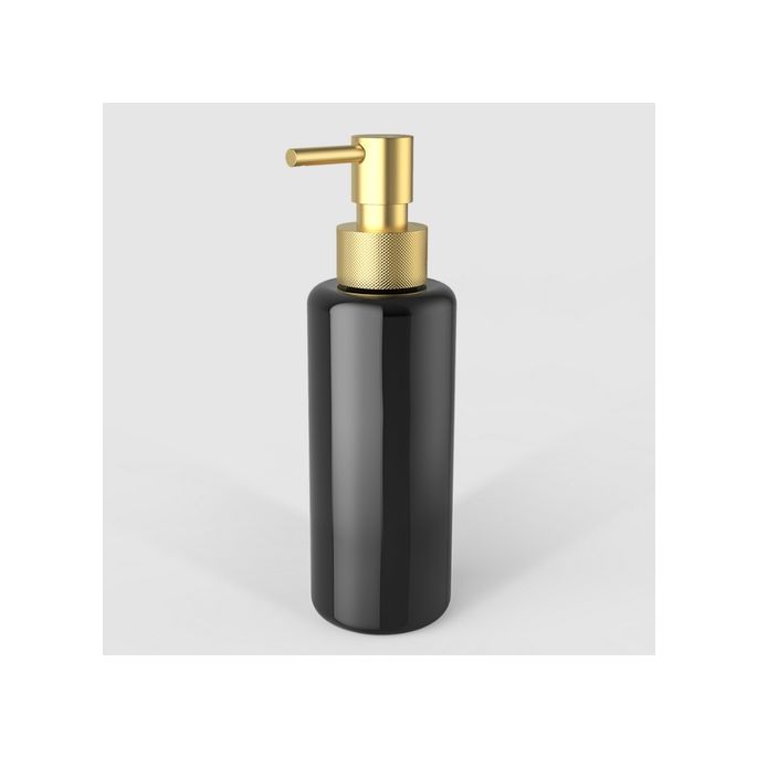 Decor Walther Porter 0863182 TT PORTER soap dispenser black glass matte gold