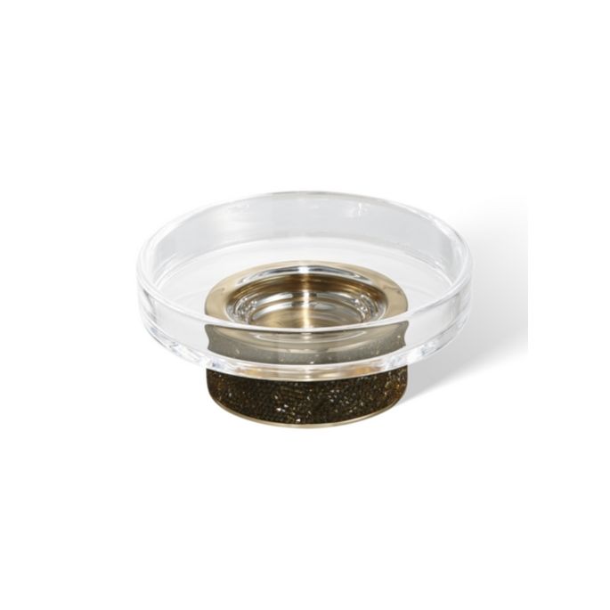 Decor Walther Rocks 0934020 ROCKS STS Seifenschale gold/ Klarglas