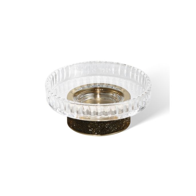 Decor Walther Rocks 0934320 ROCKS STS Seifenschale gold/ Klarglas