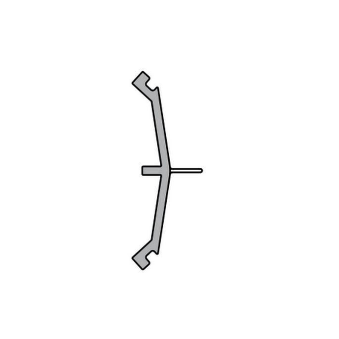 Duka GUMD449-R afdichtprofiel 200cm grijs - t.b.v. vouw- pendeldeur rechts