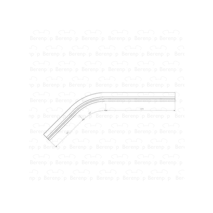 Duscholux 250484.01.003.000 afwaterprofiel gehoekt links, 61,4cm