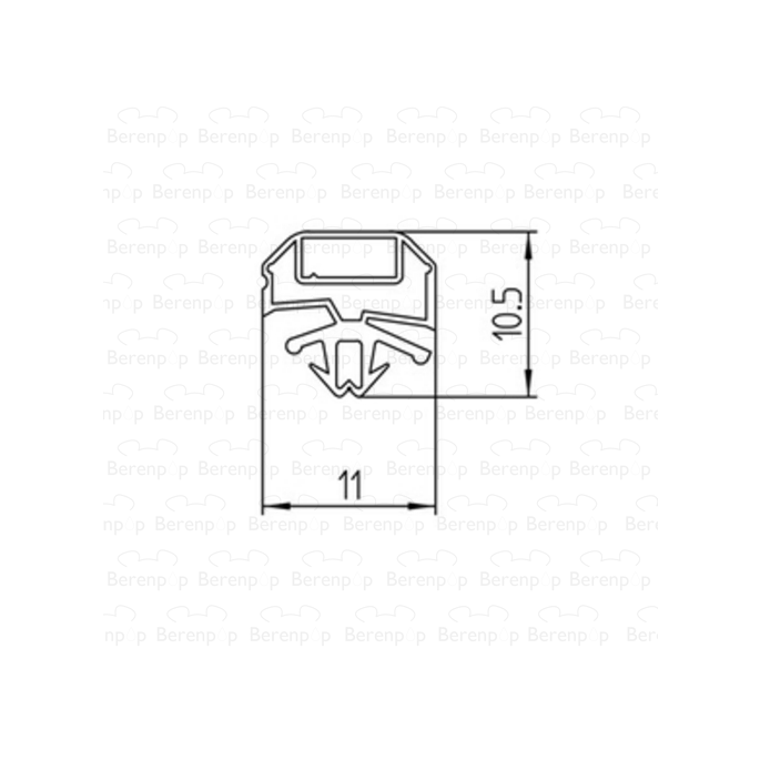 Duscholux 250341.01.030.2100 Magnetprofil, 210cm, Manhattan