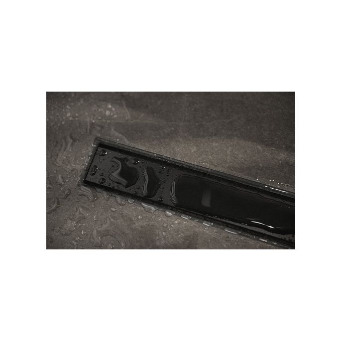 Easy Drain Compact 50 TAF Black EDM1TAFZM100050B douchegoot 100cm zijuitloop