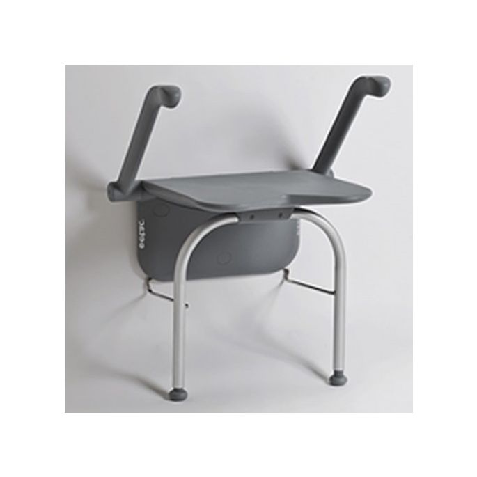 Etac Relax 81708030 shower seat with armrests and support legs Volcano gray