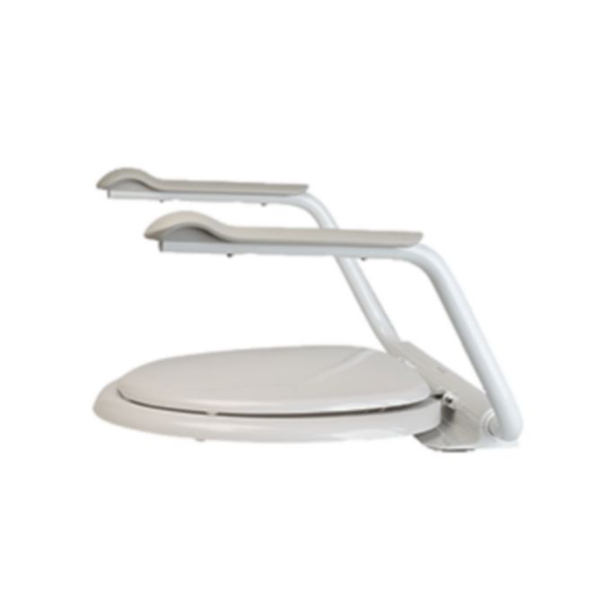 Etac Supporter 803031122 toilet seat with lid and armrests white