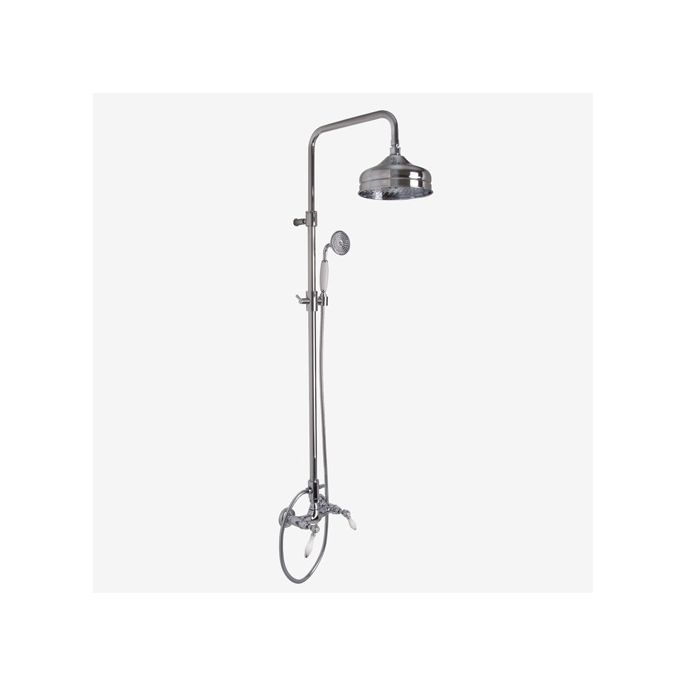 Fima Carlo Frattini Herend F54052SN surface mounted shower valve 2 handle with shower set brushed nickel