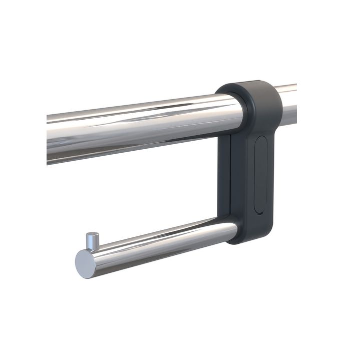 Geesa Comfort & Safety 915805-02 toilet roll holder chrome (for flip-up toilet rail 915804-02)