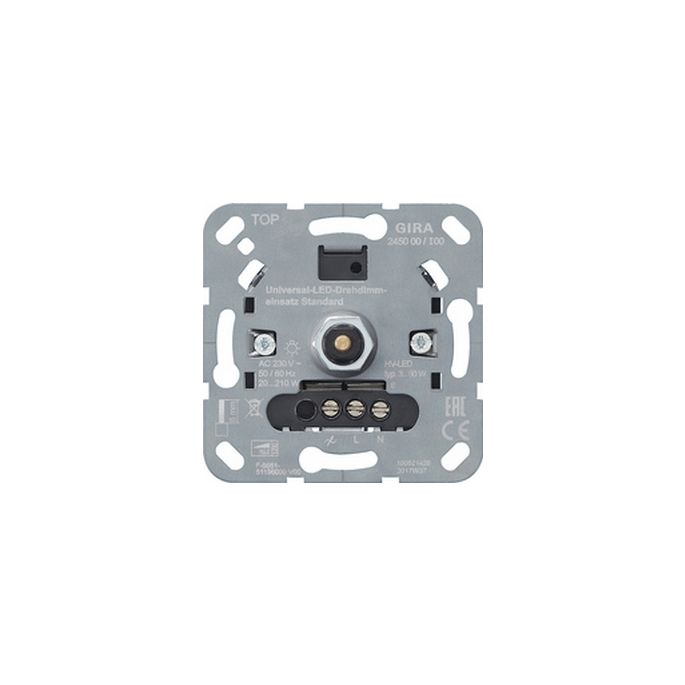 Gira 30700 System 3000 Universal-LED-Drehdimmer Sockelelement Standard (Outlet)