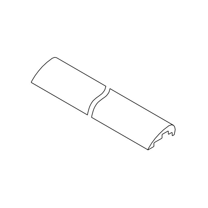 HSK E100050-2-90 waterdorpel, 100cm, RVS look (set van 2, voor hoekinstap douchedeuren)