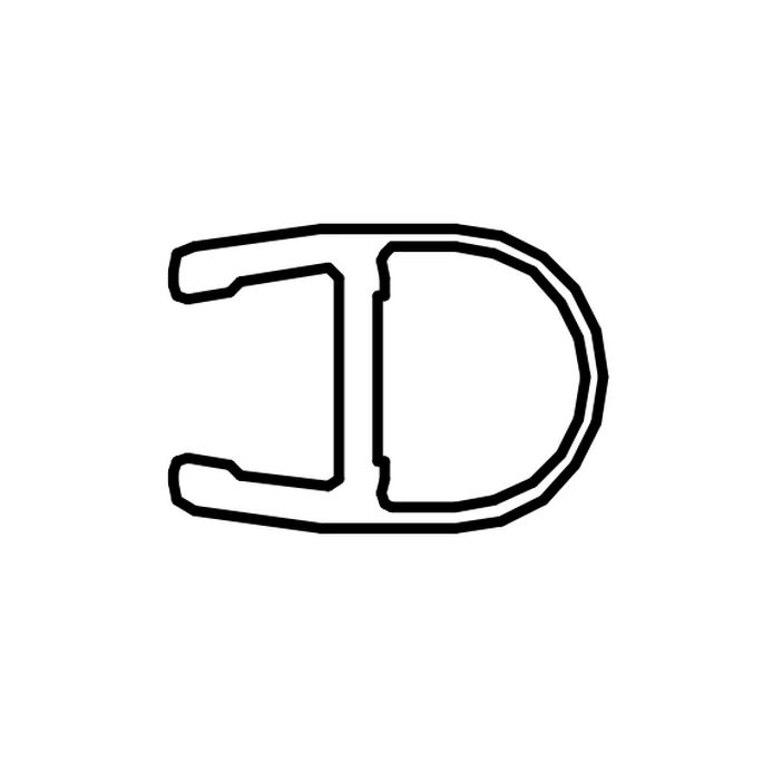 HSK E100078-8-6 verticaal o-afdichtingsprofiel 200cm, 8mm