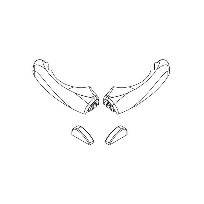 HSK E100211-1-41 afdekkapjes voor waterdorpel, chroom