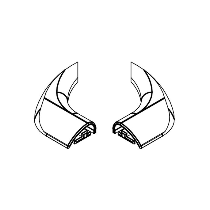 HSK E100211-10-41 afdekkapjes voor waterdorpel, chroom