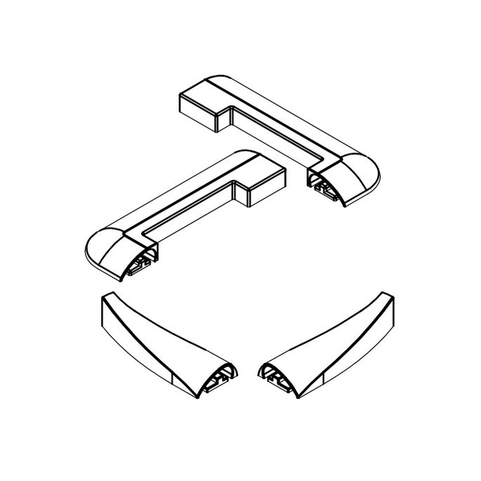 HSK E100211-12-41 afdekkapjes voor waterdorpel, chroom