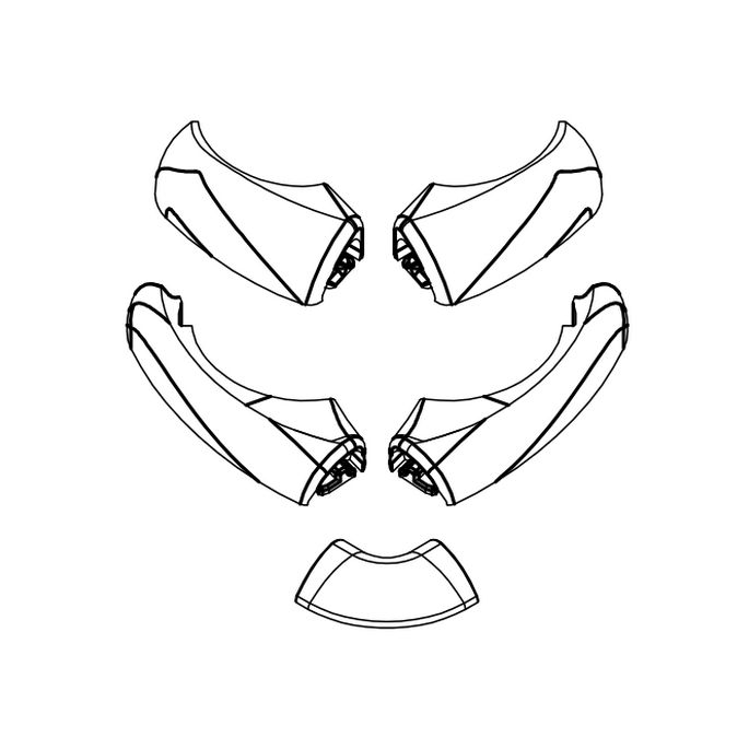 HSK E100211-6-01 afdekkapjes voor waterdorpel, alu mat zilver