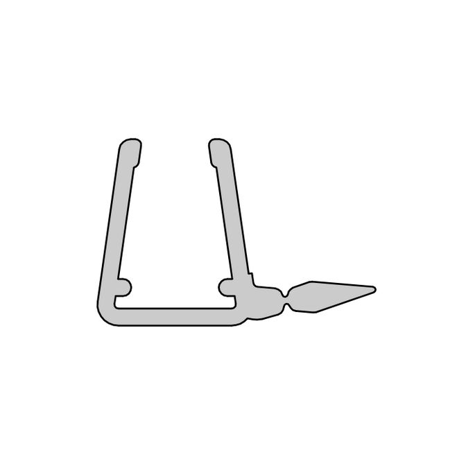 HSK E57065 verticaal afdichtingsprofiel 200cm, 6mm