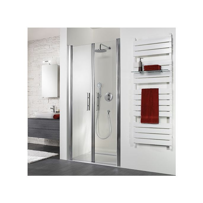 HSK Exklusiv 411500 pendulum door 93x200cm clear stainless glass alu silver matt (OUTLET)