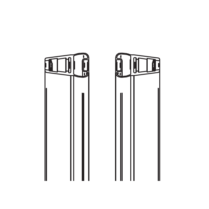 HSK Exklusiv E85056 magneetstrip recht, set van 2 stuks, 200cm, 6mm *niet meer leverbaar*