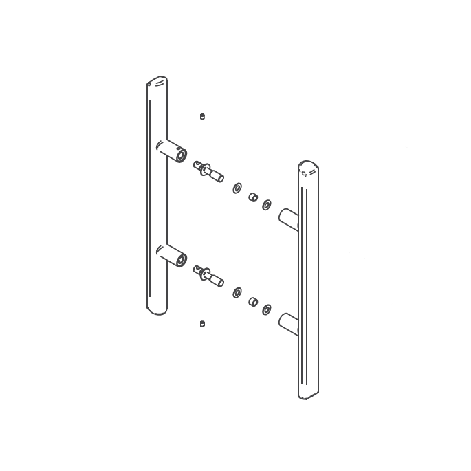 HSK Exklusiv E85140-56 greep tbv douchedeur, chroom *niet meer leverbaar*
