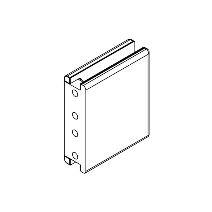 HSK Kienle E100313-U-90 C hinge part glass holder down, stainless steel look