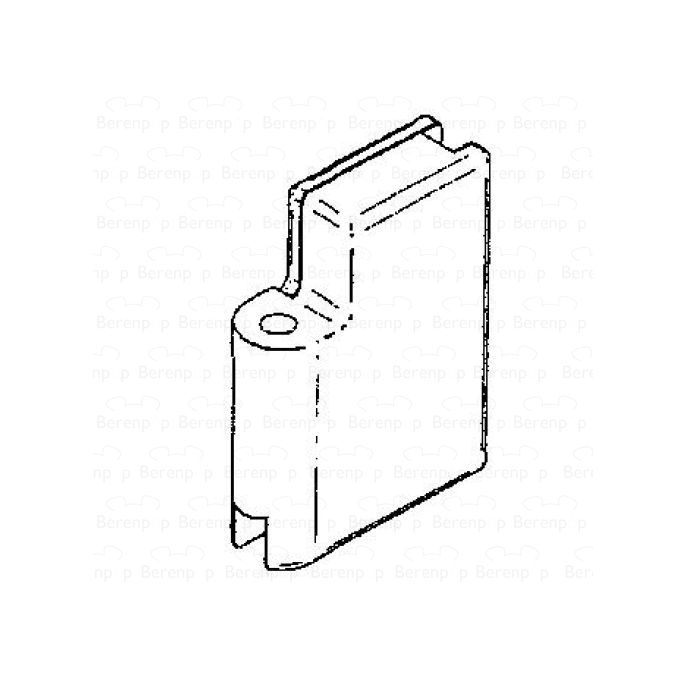 HSK Kienle E87312-3L scharnierdeel glashouder boven links, RVS-look *niet meer leverbaar*