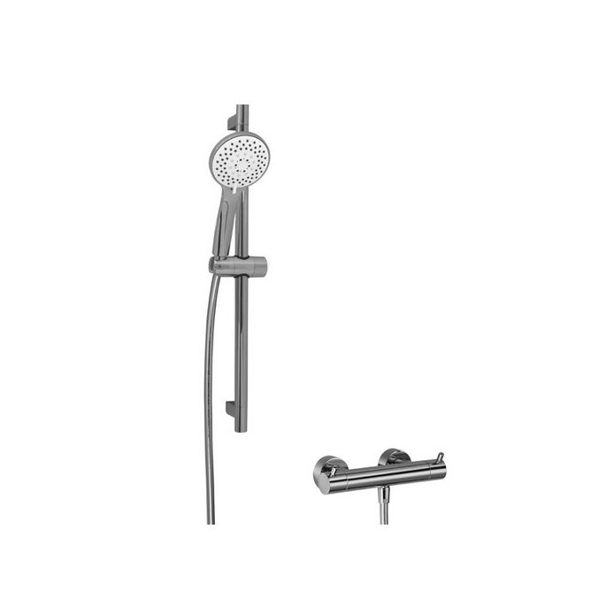 HSK Dusche & Co! 1000101 Duschset 1.01 rund mit Sicherheitsthermostat Chrom